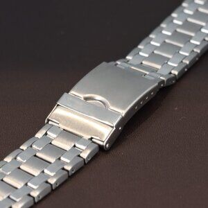 Hadley-Roma 22mm-28mm Wide Metal Stainless Steel Mens Watch Bracelet/Band,MB9256